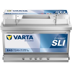 Batería Car battery Varta E43 12V 72Ah 680A para Same Explorer Explorer 75, Explorer 80, Explorer II 2007
